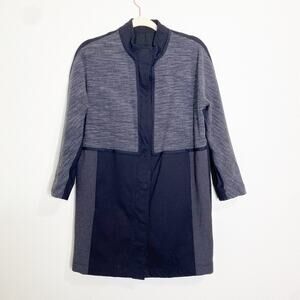 lululemon cacoon car coat black grey long jacket size small